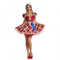 Halloween Queen Peach Heart Queen sexy performance costume women's party COS Princess Heart Costume