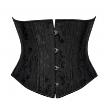 Four-button 24CM high short waist shaper body suit Jacquard steel corset European and American corset
