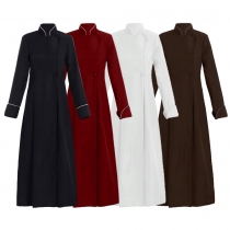 Halloween godfather priest cos clothing Christian priest role-playing solid color cosplay costumes