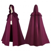 Spot Halloween cosplay costume medieval long cape cloak coat gothic men's hooded coat