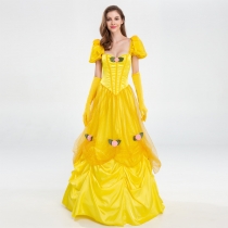 New Halloween Costume Princess Dress Adult Beauty and the Beast Bell Snow White Game Party Costume Dress