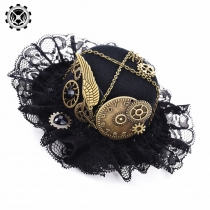 Performance steampunk hat retro lolita top hat accessories gear gay cosplay festival hairpin