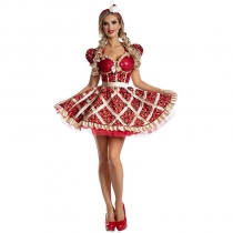 Halloween gothic costume dress cos costume stage performance costume peach heart queen princess costume