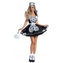 Halloween costume maid costume cos princess dress sexy black and white maid maid uniform temptation bar performance costume