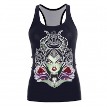 2022 New Halloween Digital Printing I-shaped Vest Women's Variety of Tops and Vests