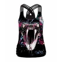 2022 Halloween European and American costumes cross-border 3D horror skull digital printing vest