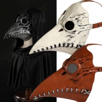 Plague doctor beak mask latex headgear steampunk halloween masquerade props