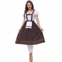 Summer performances khaki sling beer suspender skirt two-piece performance costume Munich