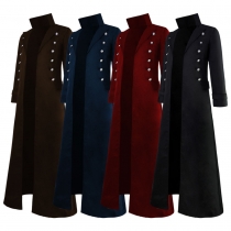 Medieval Renaissance Gothic large size double-breasted retro coat stage cos clothing