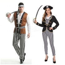 2022 New Halloween Men's Pirate Costume Masquerade Girl Caribbean Crew Stage Costume
