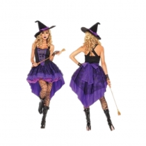 Plus size halloween halloween purple swallowtail witch costume witch costume ghost festival party uniform