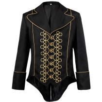 European and American new Halloween retro costumes short gold embroidered court tuxedo costumes