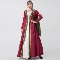 New Halloween carnival European retro court dress adult long-sleeved robe medieval cos clothing