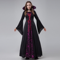 Halloween Medieval Court Retro Gothic Vampire Robe Dress European Beauty Dress Queen Dress