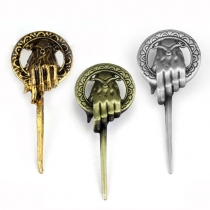 King's Hand Alloy Accessory Brooch