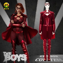 Black robe picket cos suit crimson countess full set of one-piece C suit cosplay suit (including shoes)