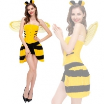 Halloween adult new game uniform role-playing animal costume yellow bee costume uniform