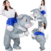 Funny cartoon doll costume funny walking animal mount props rabbit dress up inflatable clothes pants adult