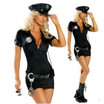 Police clothing female police officer clothing role -playing uniform temptation Halloween clothing