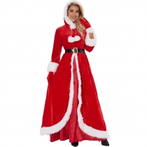 S-XL new 2022 Christmas clothing stage Christmas clothing long skirt Christmas queen carnival counterpart