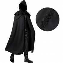 European and American new Halloween Party Middle Ages Model Cloak Gothic Gothic Men's Men with Hat (Bringing)