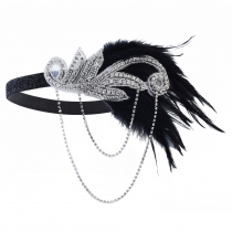 1920 Makeup Dance Bring Women's European and American Retro Teuble Diamond Drill Chain Bargaining Gatsby party headgear