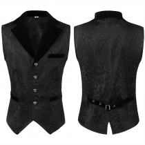 2023 new men's medieval clothing retro Gothic long dress vest Halloween clothing