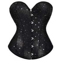 Ultra-thin star shapewear black long gathered corset sexy court body shaper (including T pants)