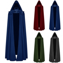 Medieval hooded coat gothic coat long trench halloween devil wizard death cloak robe cape