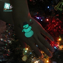Waterproof night light tattoo sticker blue background children's tattoo sticker Christmas party TATTOO