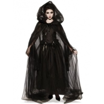 Halloween Grim Reaper Hell Goddess Witch Demon Vampire Uniform Long Dress Black Dress Prom Party