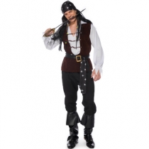 New male pirate costume adult suit cosplay clothes Halloween pirate of the caribbean costume