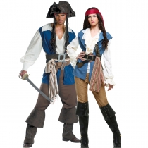 Halloween Pirates Uniform Male Female Couple Masquerade Ladies Adult Pirates of the Caribbean Costume