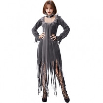 Halloween Festival Dress Up Scary Halloween Ghost Bride Dark Forest Magic Night Elf Striped Skirt