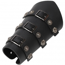 Hot selling European and American new personality exaggerated leather punk cylinder bracelets medieval knight wrist care