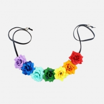 New imitation color simulation flowers lace the flower ring 7 bosn bosimia heads with seaside holiday hair to play women