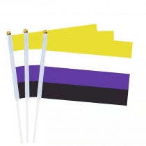 14*21cm hand shake Rainbow flag spot No. 8 homosexual flag LGBT triangle rainbow flag