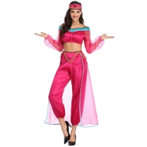 New Halloween Jasmine Princess Clothing COS Female Clothing Playing Aladdin God Lantern Performance Clothing