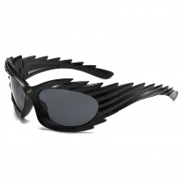 European and American personality wings ride sunglasses concave shape ins, fashion sunglasses female piercing hedgehog hedgehog sunglasses