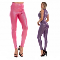 Summer new gold hot -fitting pants female fashion high waist and hip -to -hip foot pants