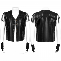 2023 Men's European and American V -neck Single Dispels Outside Decoration Jacket Vest vest