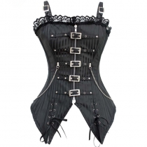 New zipper buckle punk Gothic palace shapewear