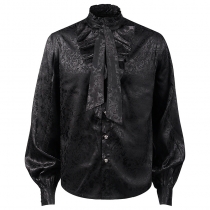 Euro-american men's dark grain shirt medieval clothing steampunk Victorian top inside match