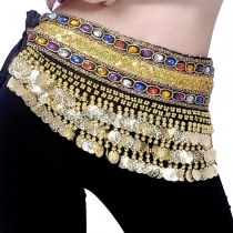 Single row color diamond three layers 248 dollar waist chain square dance waist seal Indian dance belly dance waist chain