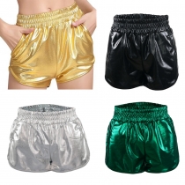 Europe and the United States new loose pocket elastic waist shorts leggings sexy women's hot pants