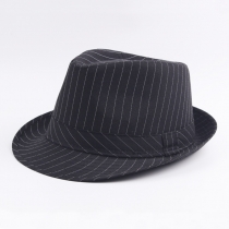 Spring and autumn British black and white striped cloth jazz hat top hat men's new casual all-matching couple sun visor outdoor