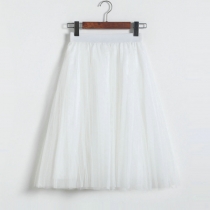 2023 spring and summer new mesh skirt sweet princess skirt big jai gauze skirt puffed skirt in the long skirt