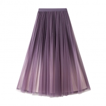 Starry Sky Gradm Skirt pleated long skirt Women's net yarn skirt new foreign aura autumn and winter big skirt