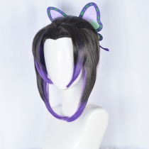 Ghost Annihilation Blade Butterfly endure anime hair worm pillar horsetail short hair cosplay wig black purple gradient hair