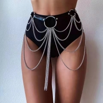New women's multi-layer chain punk sexy belt Metal chain decoration tassel waist chain ornaments
